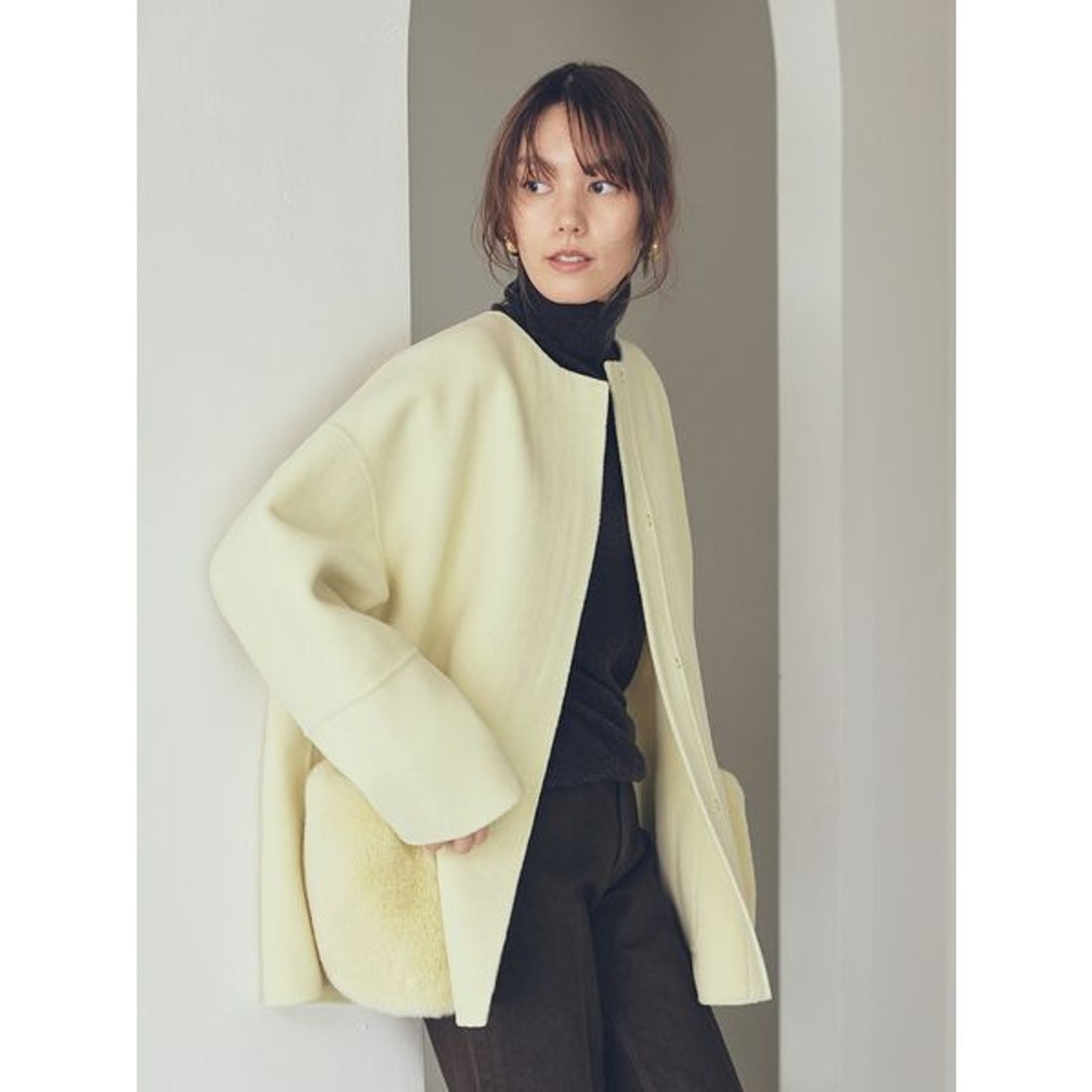 ミラ オーウェン Mila Owen 【WEB限定カラー】2wayファーポケット