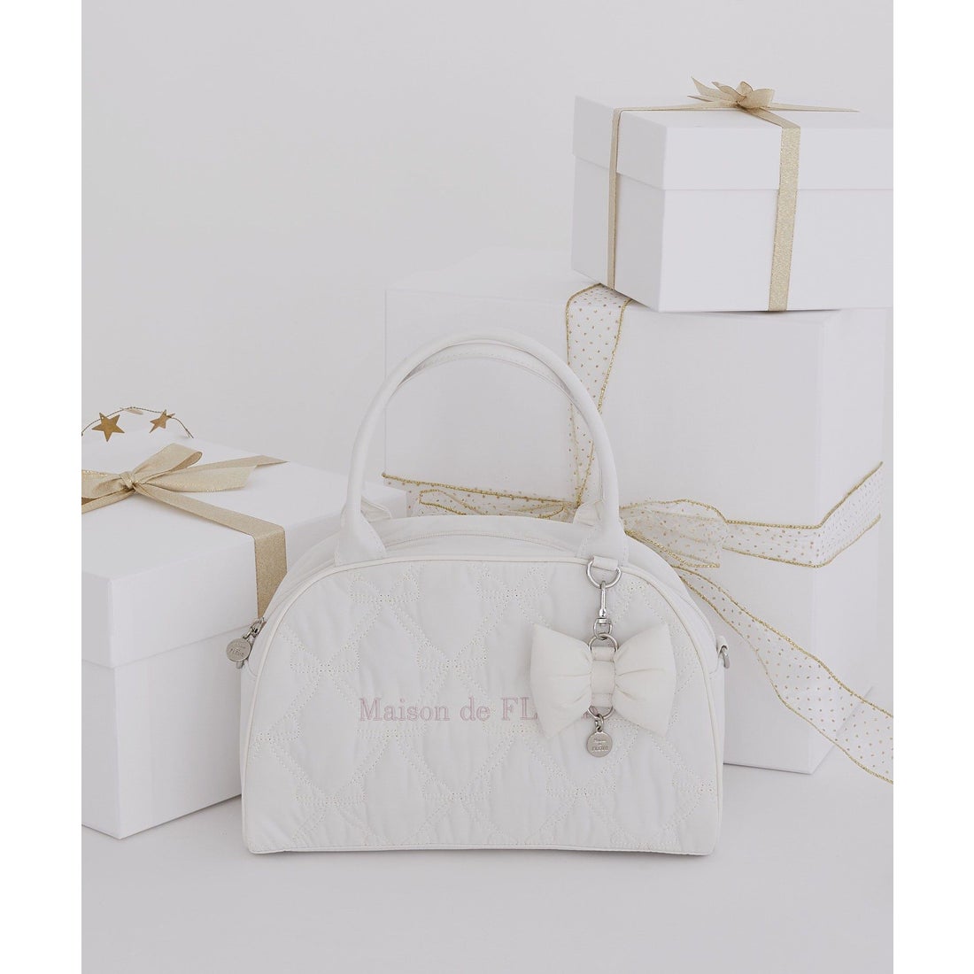 メゾン ド フルール Maison de FLEUR リボンキルティング2Wayボストン