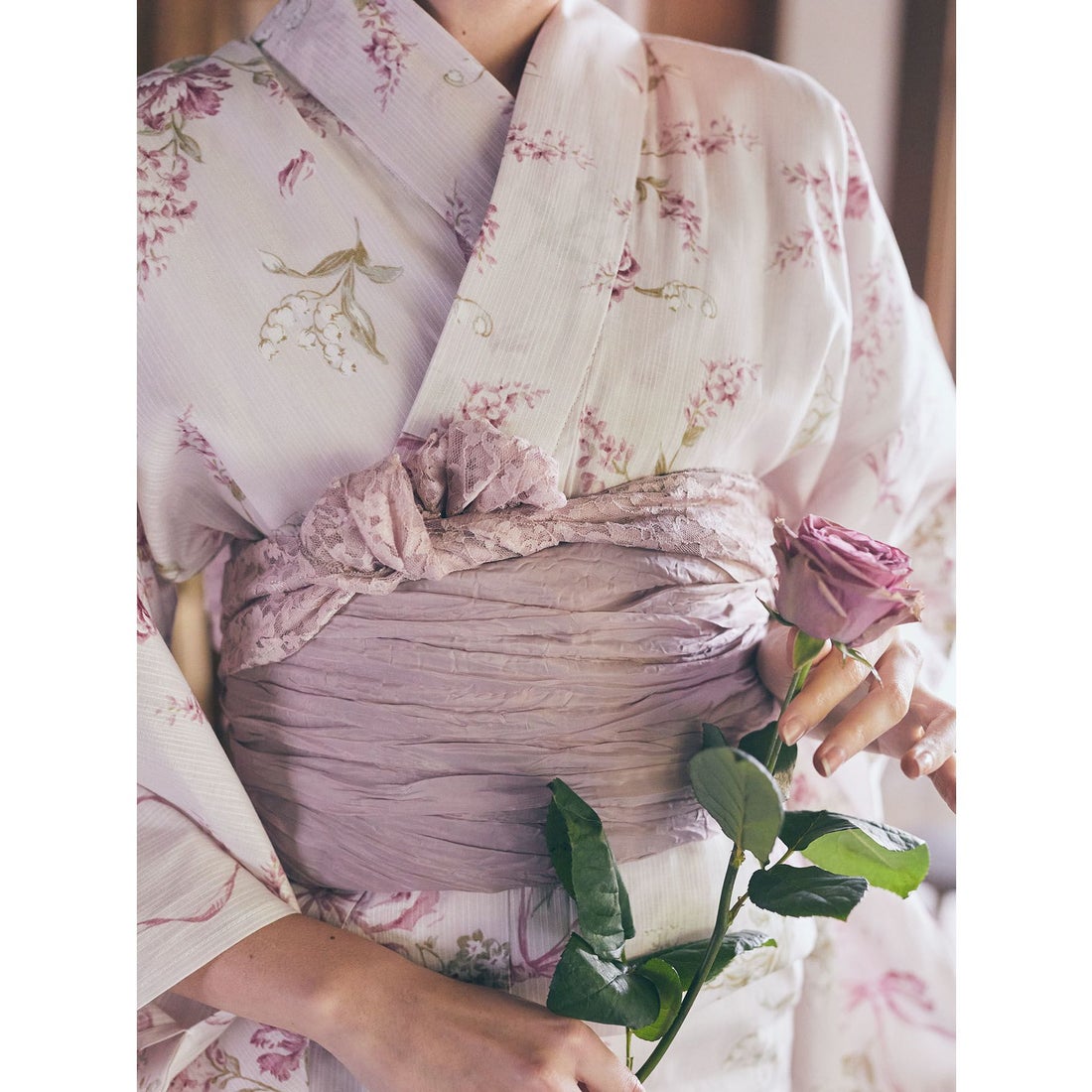 メゾン ド フルール Maison de FLEUR FLEURリボン浴衣 （ピンク） -靴