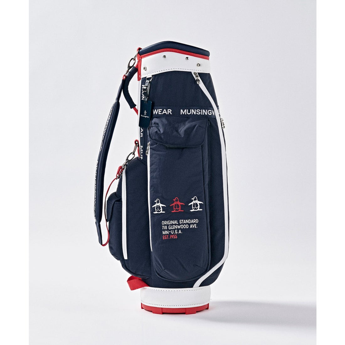 MUNSINGWEAR 布帛素材軽量キャディバッグ(2.5kg/8.5型/5分割/46インチ