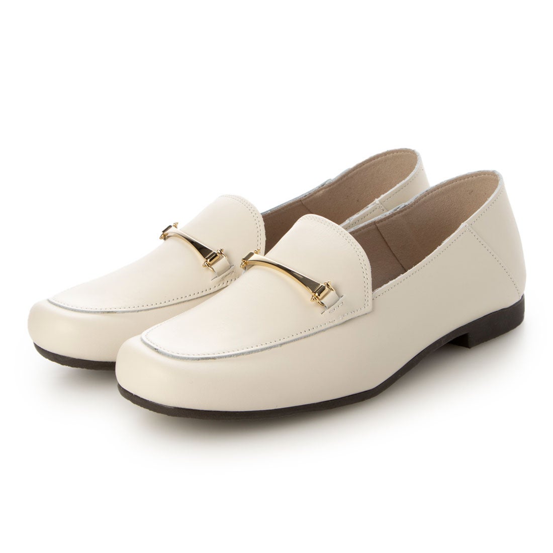 本革】 ビットローファー 7117 （アイボリー） -モードカオリ MODE