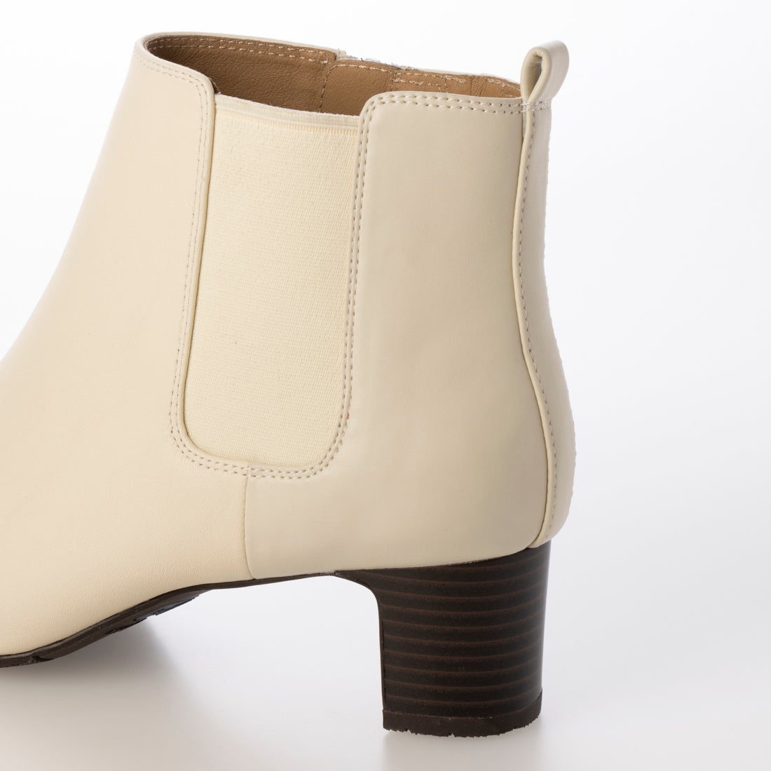 本革】 サイドゴアブーツ 16260 （アイボリー） -モードカオリ MODE