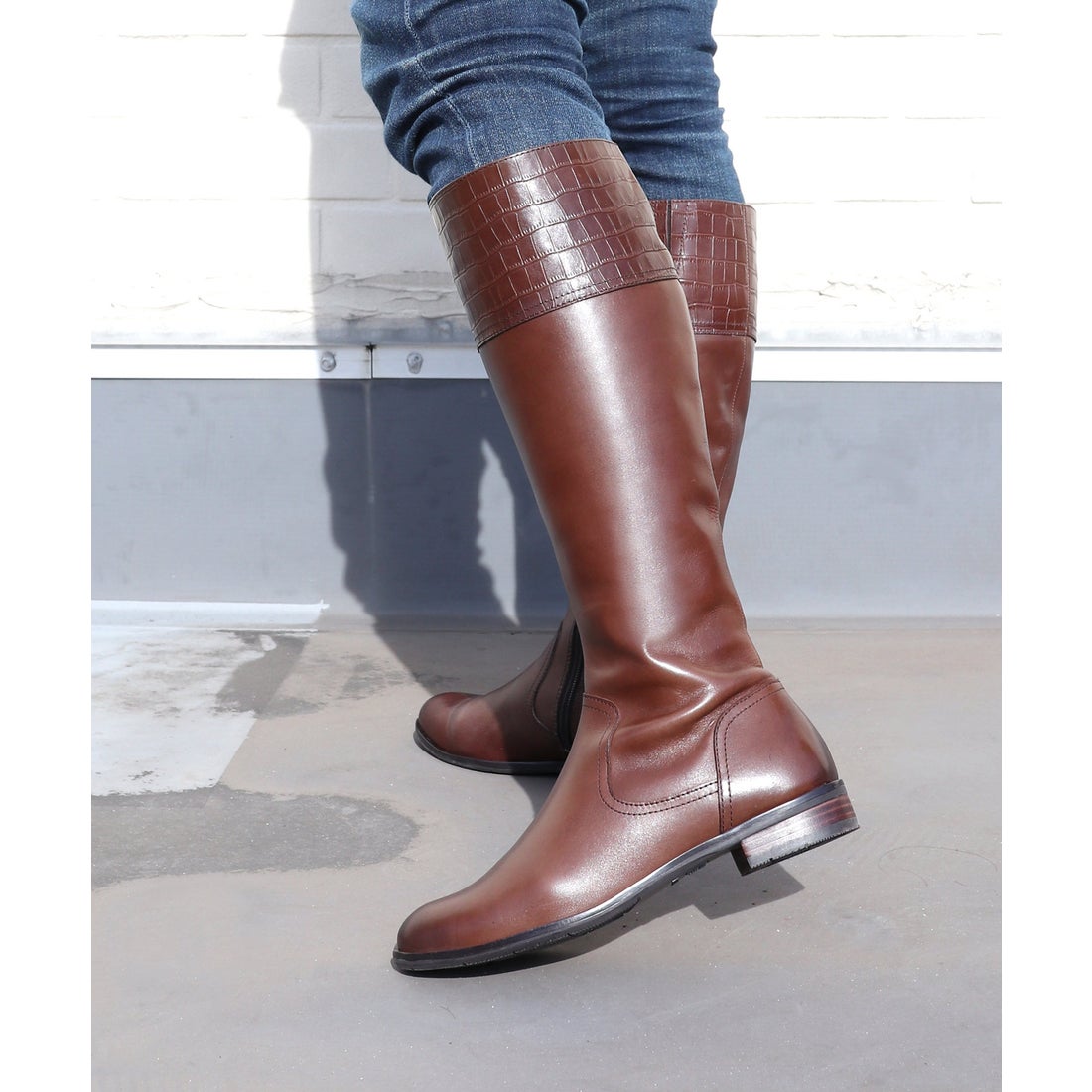 ロングブーツ 21442 （ダークブラウン） -モードカオリ MODE KAORI