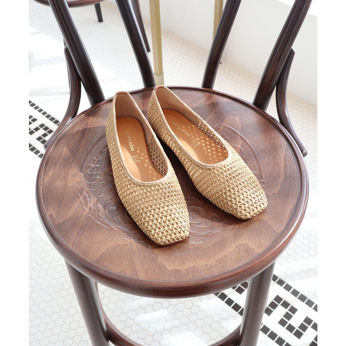 メッシュシューズ 6286 （キャメル） -モードカオリ MODE KAORI 公式