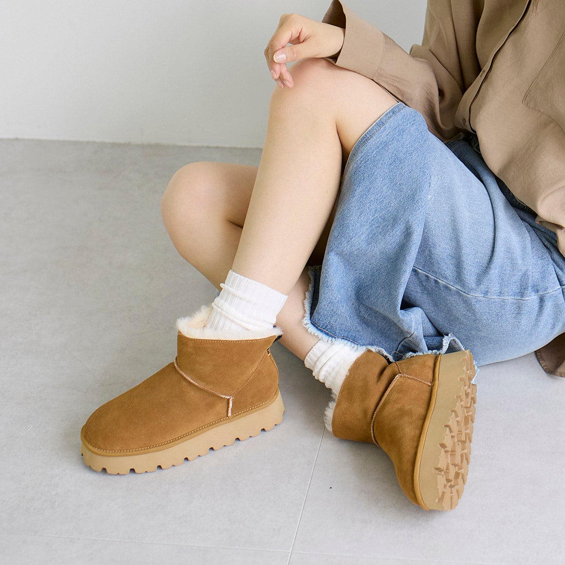 モード エ ジャコモ カリーノ MODE ET JACOMO carino 本革ムートン