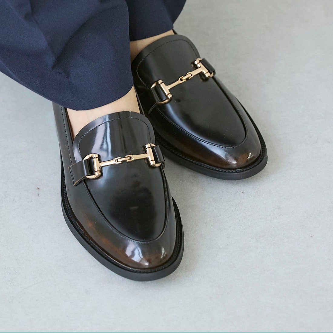 MODE ET JACOMO carino 本革ビットローファー （ダークブラウン