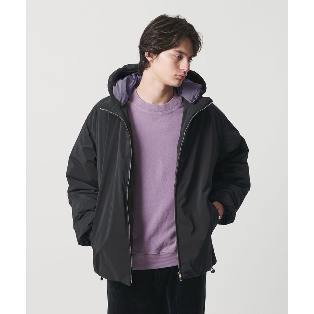 monkey time パデッド ツイル レイヤードフード ジャケット －撥水機能