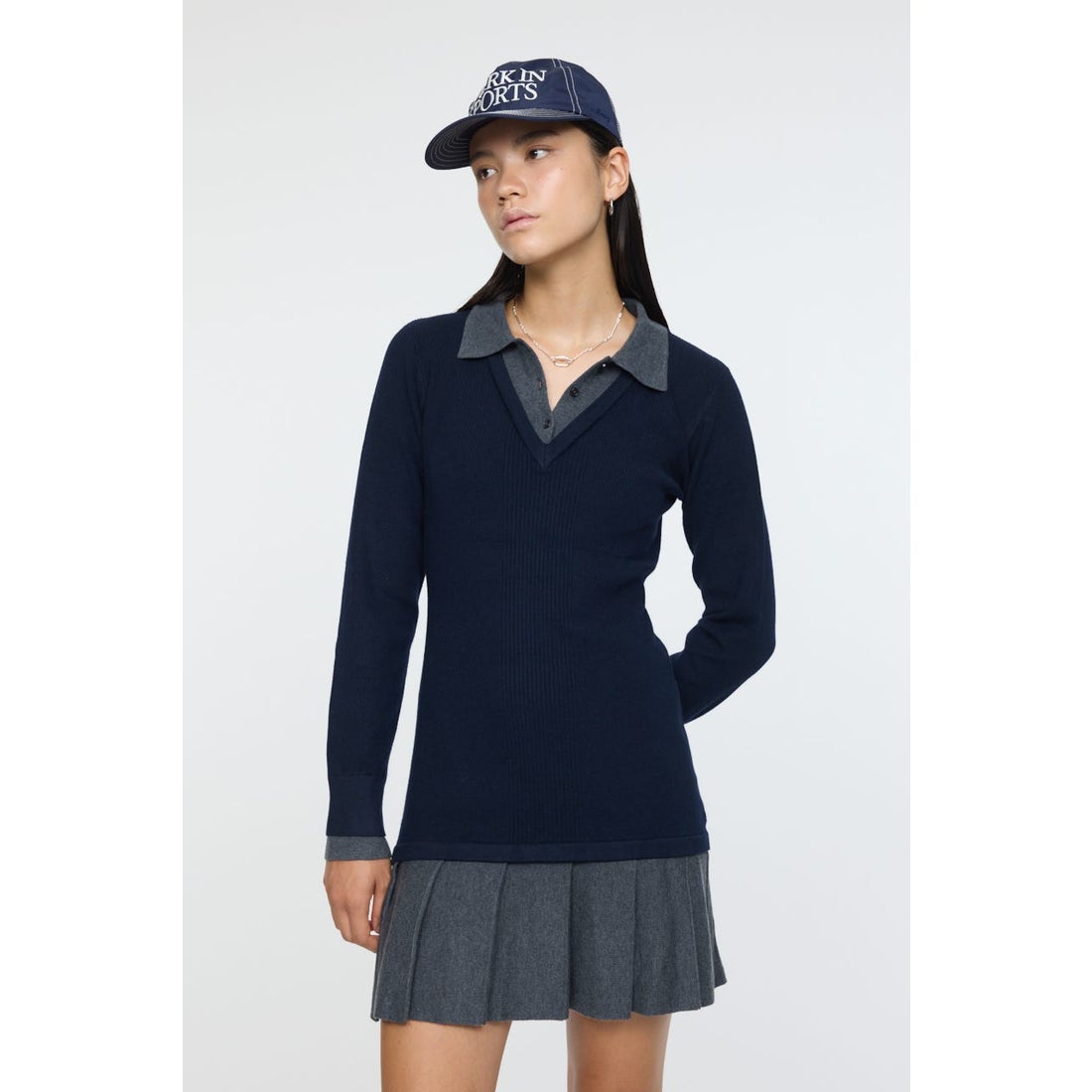 MOUSSY LAYERED KNIT ミニドレス BLU -靴＆ファッション通販 ロコンド