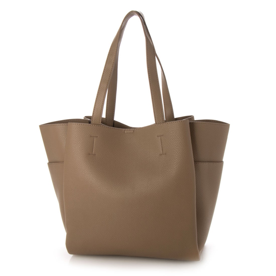 モニカ MONICA 収納いっぱいA4トート （グレージュ） - ファッション