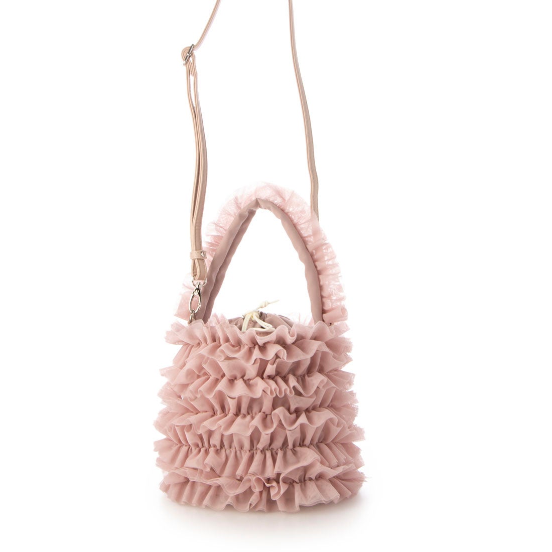 モニカ MONICA チュールフリル2WAYバッグ （ピンク） - ファッション