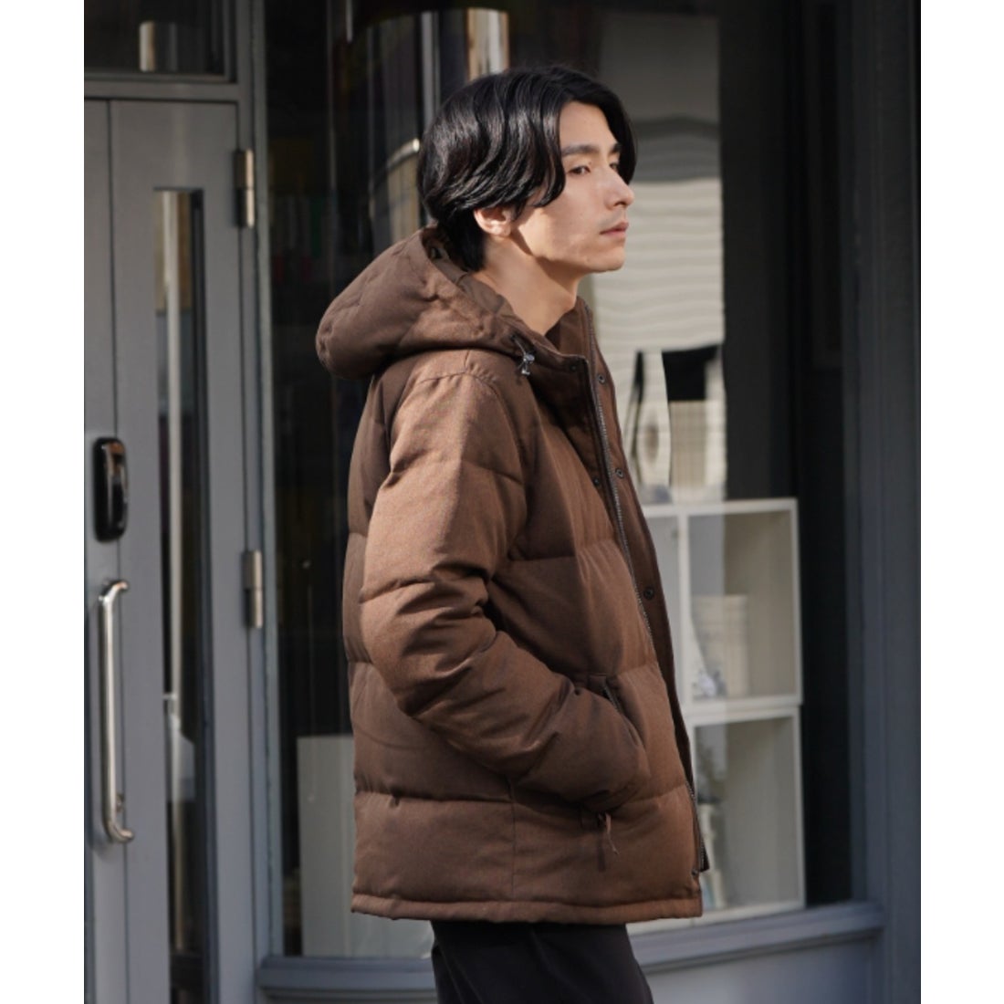 マックハウス Mac-House NAVY ネイビー ウールライクダウンジャケット