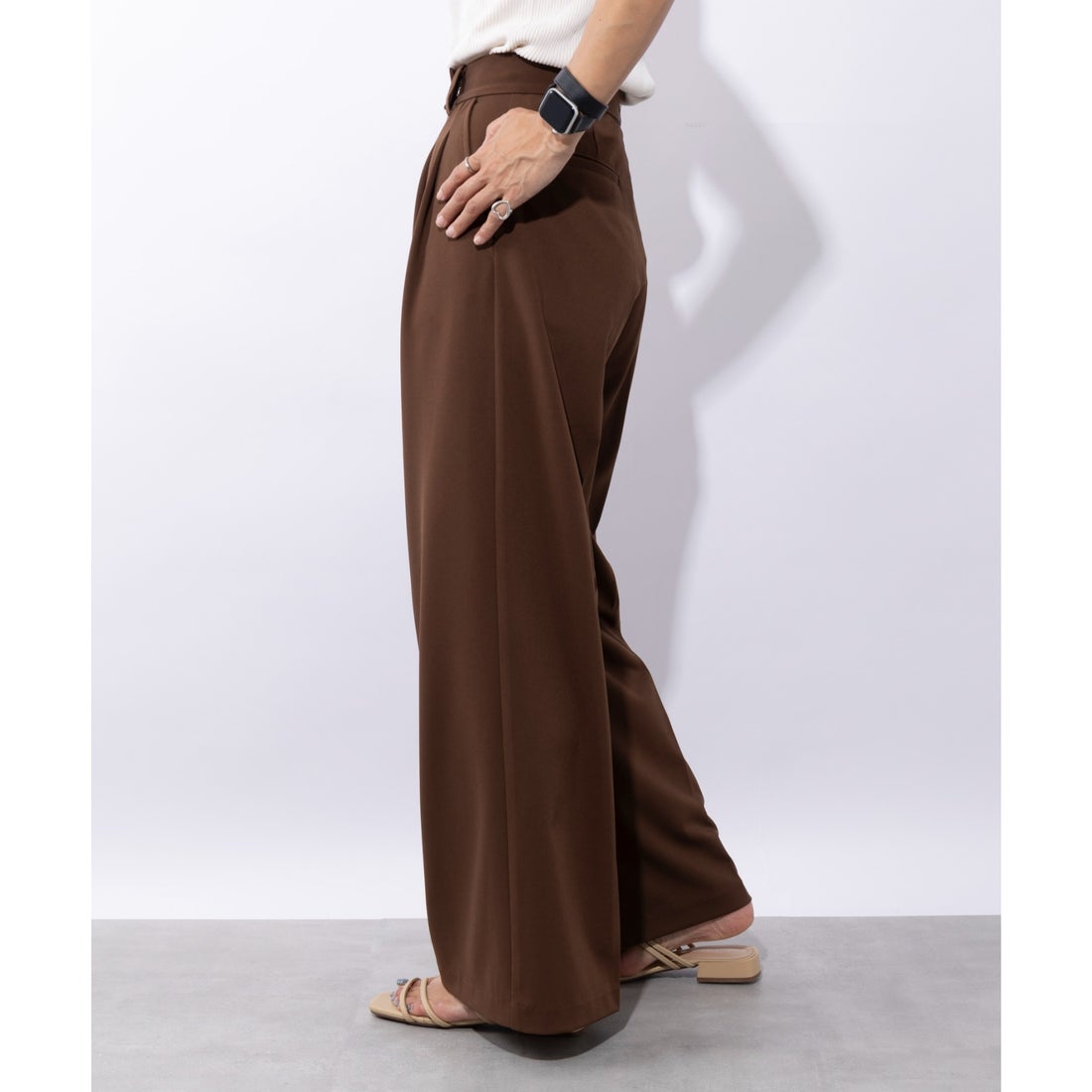 MAISON BREEZE Amu 【SETUP7】Two Tuck Wide Pant ワイドパンツ タック