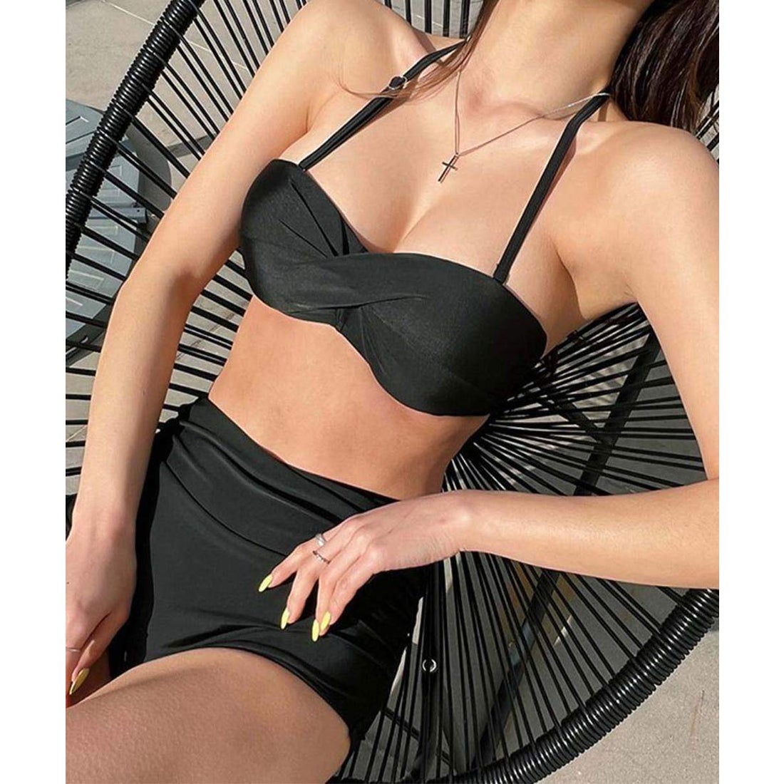 メゾンドラティール maison de LATIR 肌見せ自由自在ヘルシー水着3点