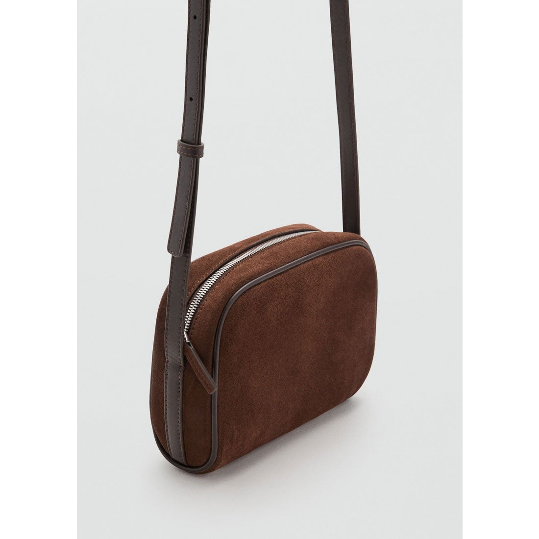 レザーショルダーバッグ P-- FES （ダークブラウン） -MANGO - マンゴ