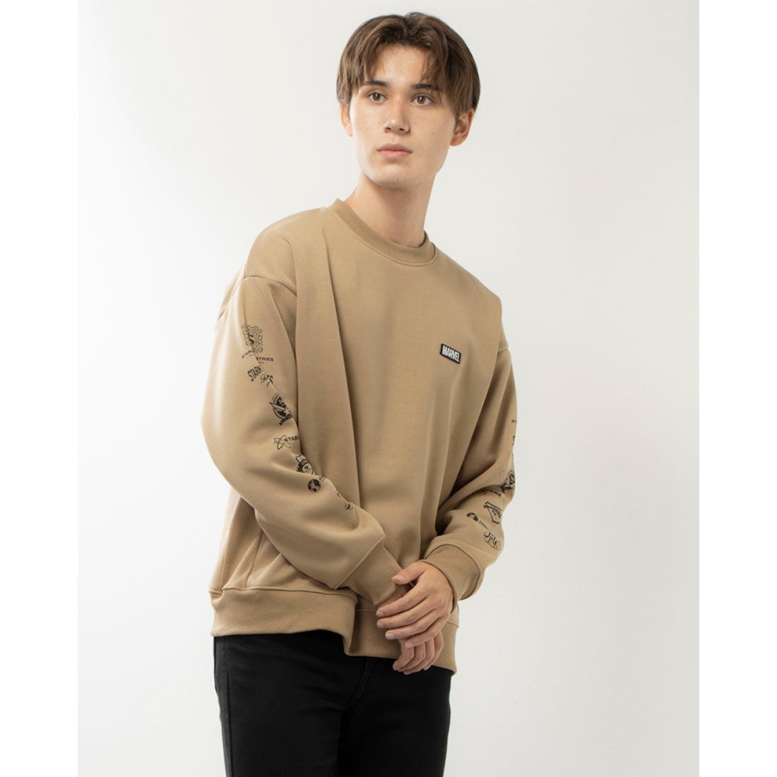 マーベル MARVEL メンズ スウェットトレーナー スウェット裏起毛クルー