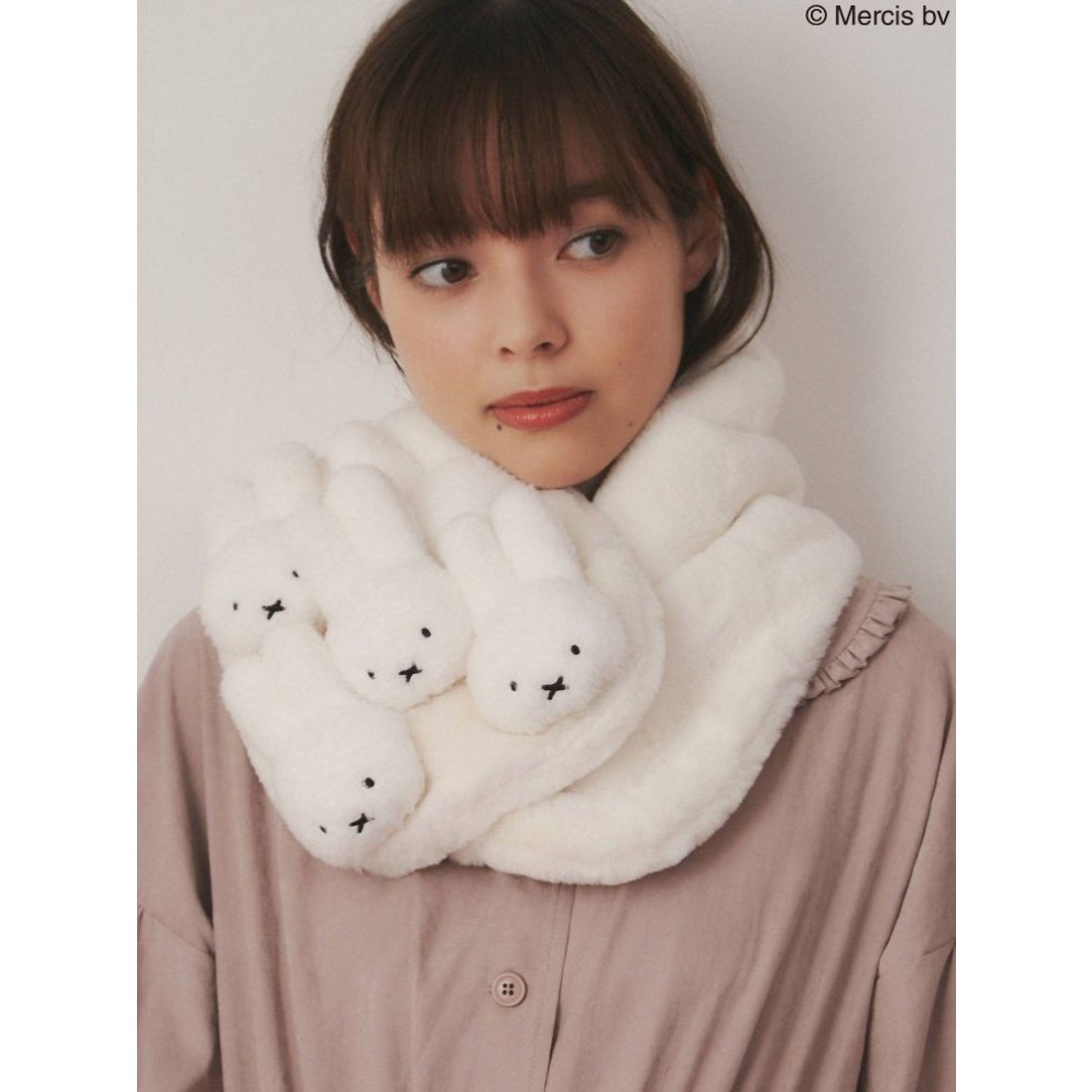 merry jenny もこもこmiffyティペット（アイボリー） -ファッション