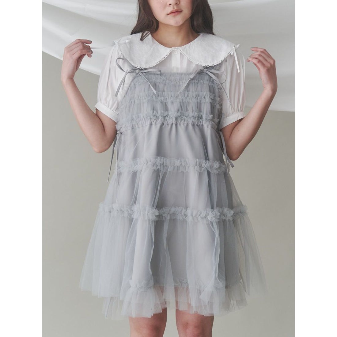 メリージェニー merry jenny チュールコルセットミニワンピース