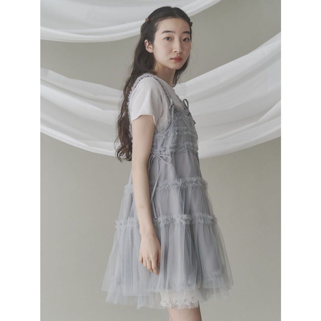 メリージェニー merry jenny チュールコルセットミニワンピース