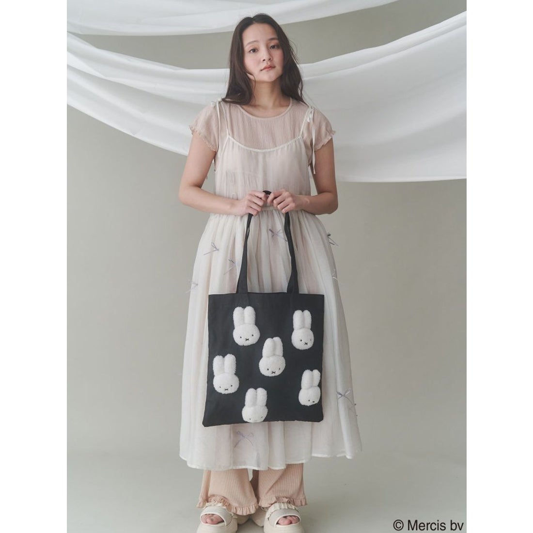 メリージェニー merry jenny もこもこmiffyトート （アイボリー