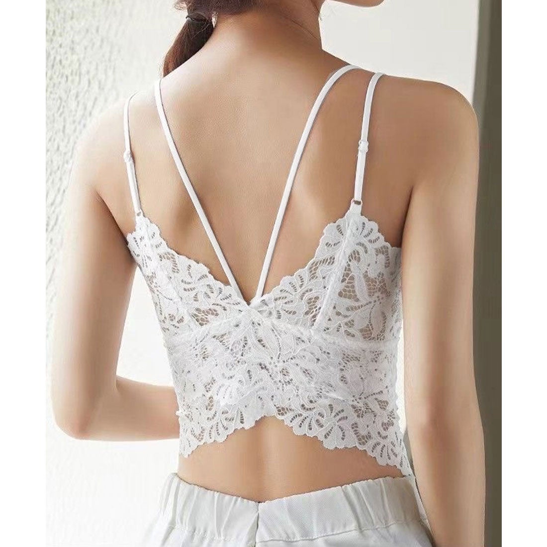 ミニミニストア miniministore 総レースキャミソールカップ付きブラ