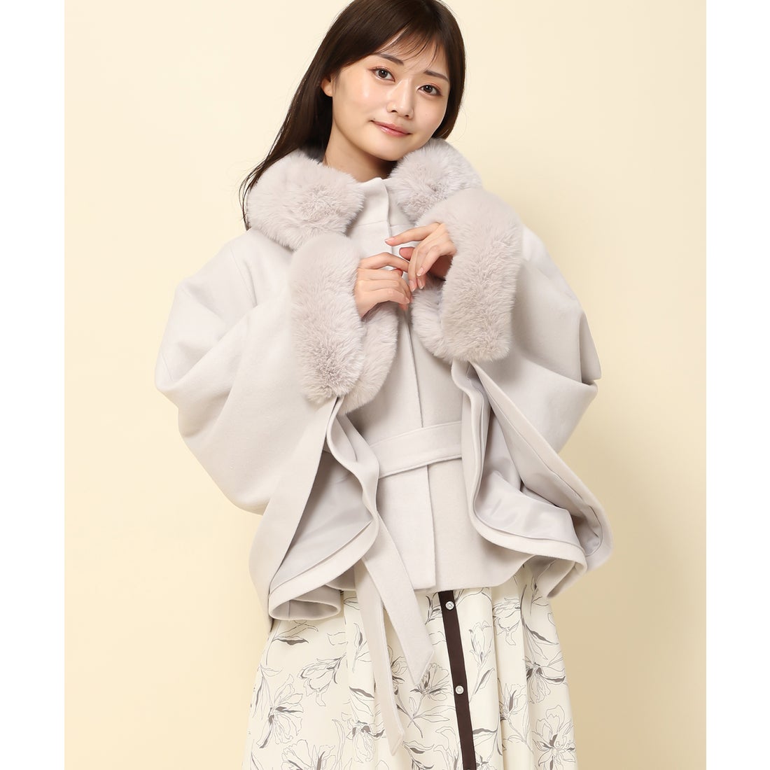 ミッシュマッシュ MISCH MASCH エコファーポンチョコート/MM348604