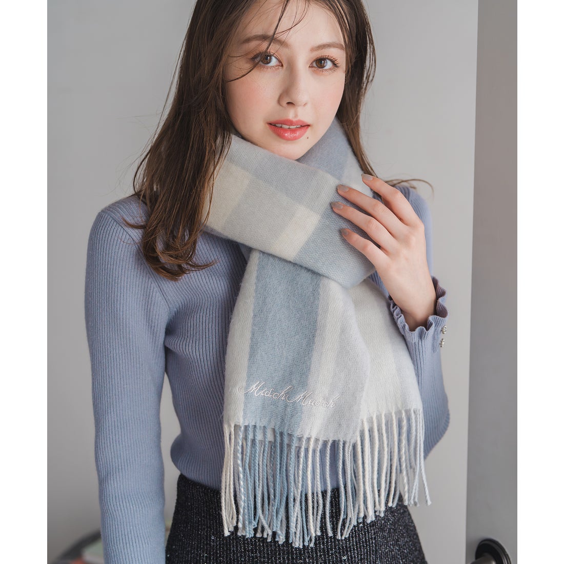 ミッシュマッシュ MISCH MASCH マフラー/MM338701 （BLUE系） -靴