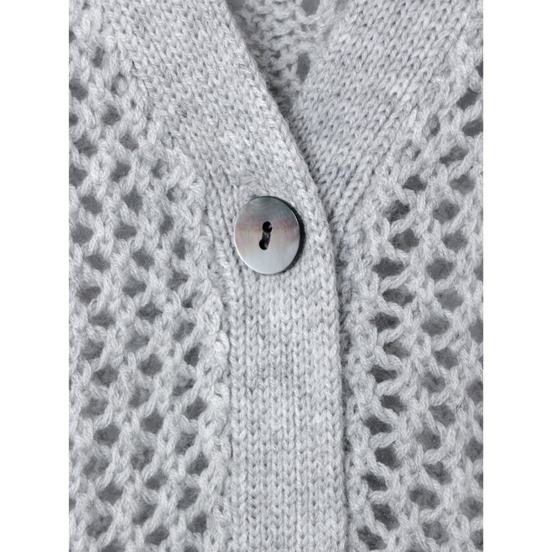 ミズイロインド mizuiro ind mizuiro ind メッシュVネックカーディガン