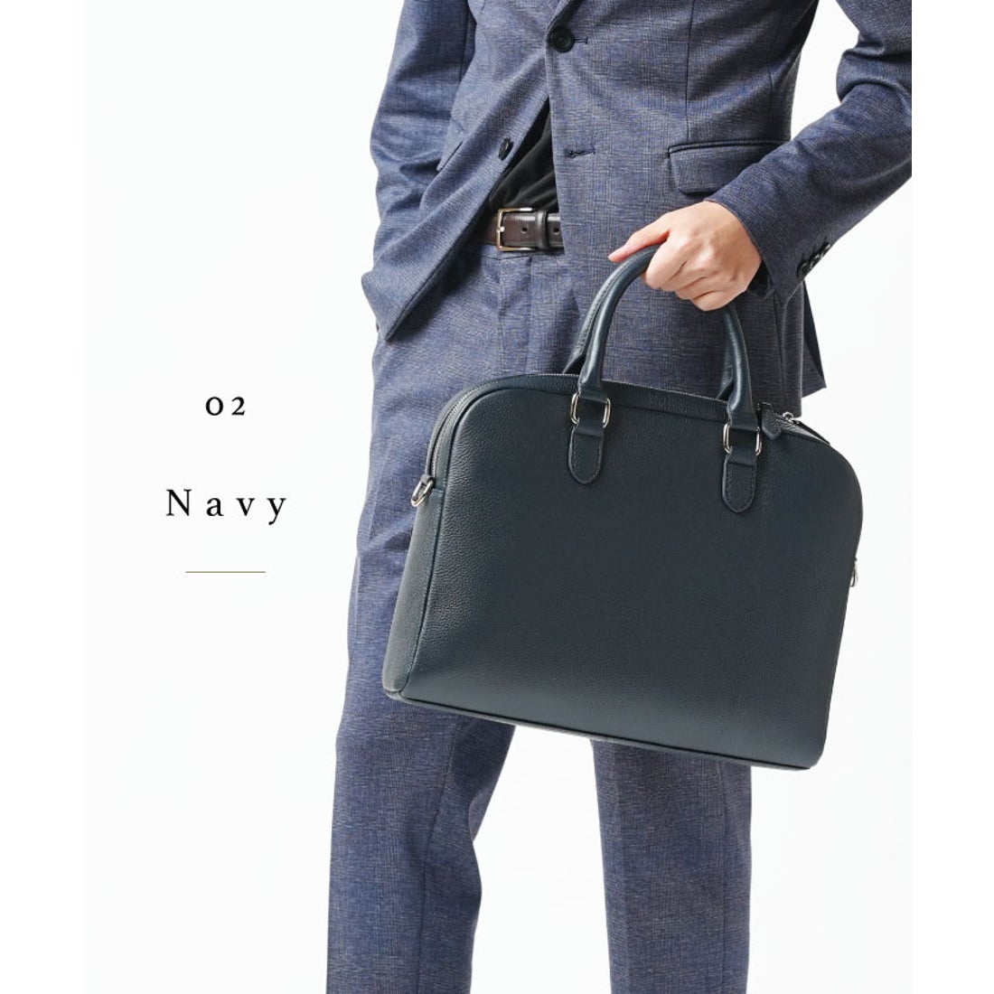 MURA ブリーフケース シュリンクレザー メンズ 薄型 ビジネスバッグ