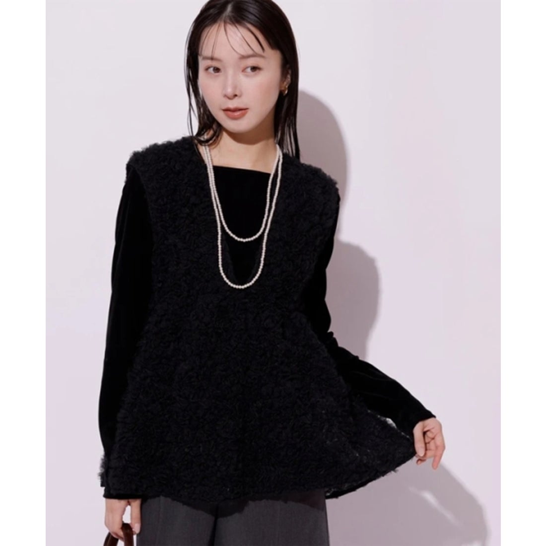 マイストラーダ Mystrada デコラチュールブラウス （黒