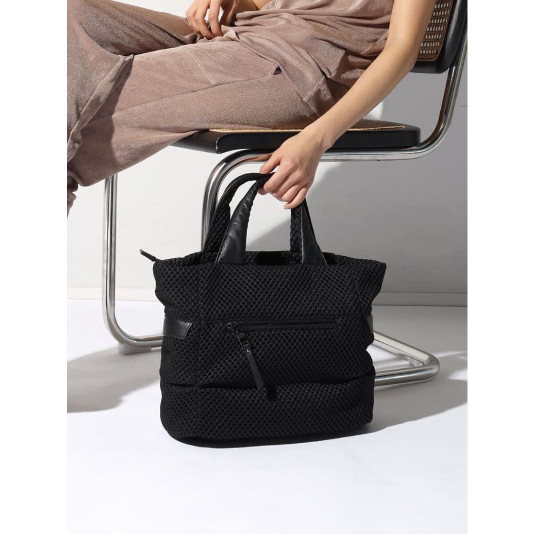 ヌエール nouer 2wayメッシュトートバッグ （ブラック