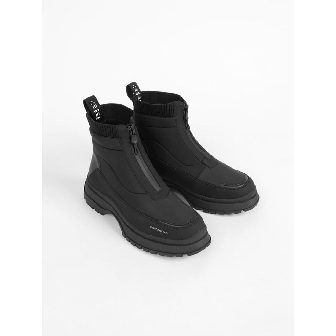 ヌエール nouer VEGE×nouer ラバーファスナースノーブーツ （ブラック