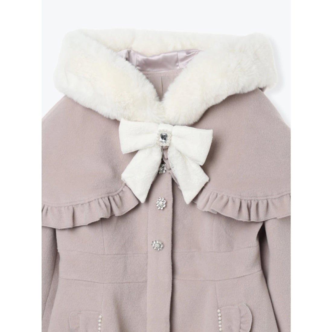 ノエミー NOEMIE ケープフリルドーリーフレアコート （ピンク