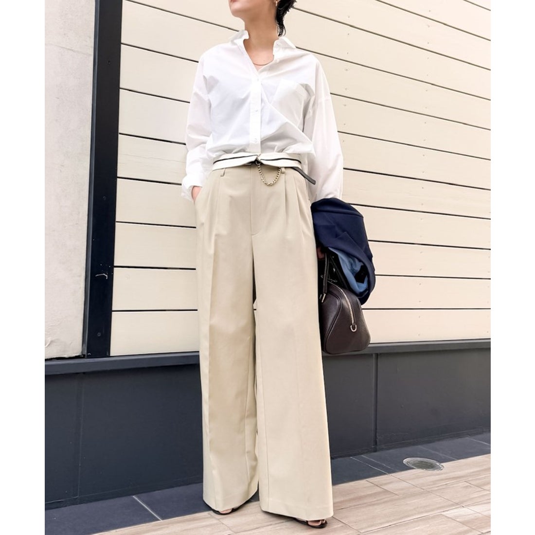 ノーリーズソフィー NOLLEY'S sophi タイプライター2WAYシャツ