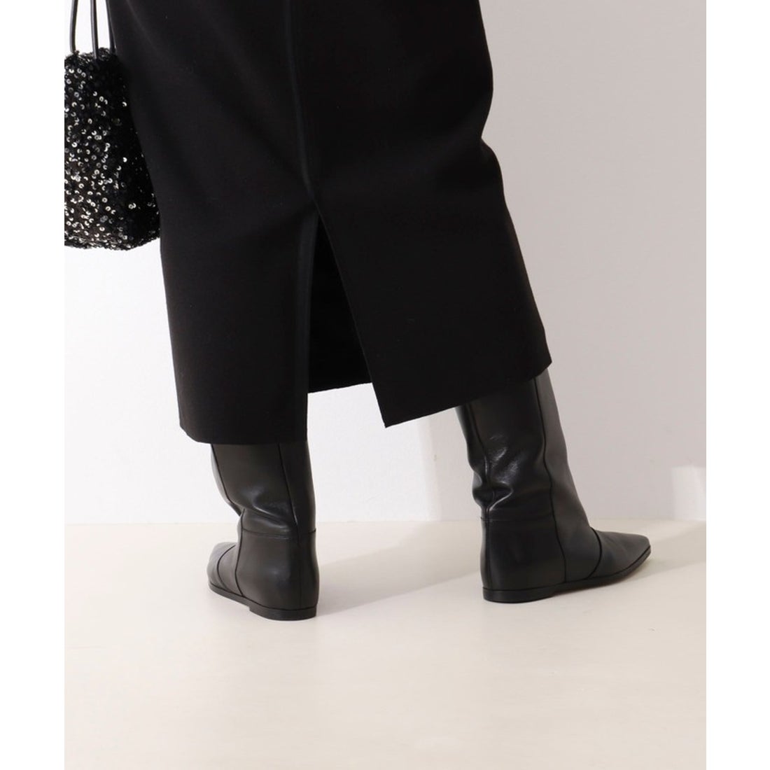 ノーリーズ NOLLEY'S CORSO ROMA 9 インヒールロングブーツ （ブラック