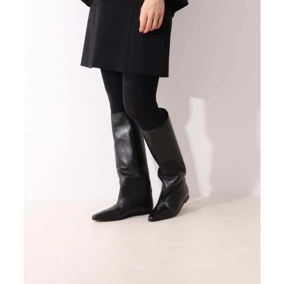 ノーリーズ NOLLEY'S CORSO ROMA 9 インヒールロングブーツ （ブラック