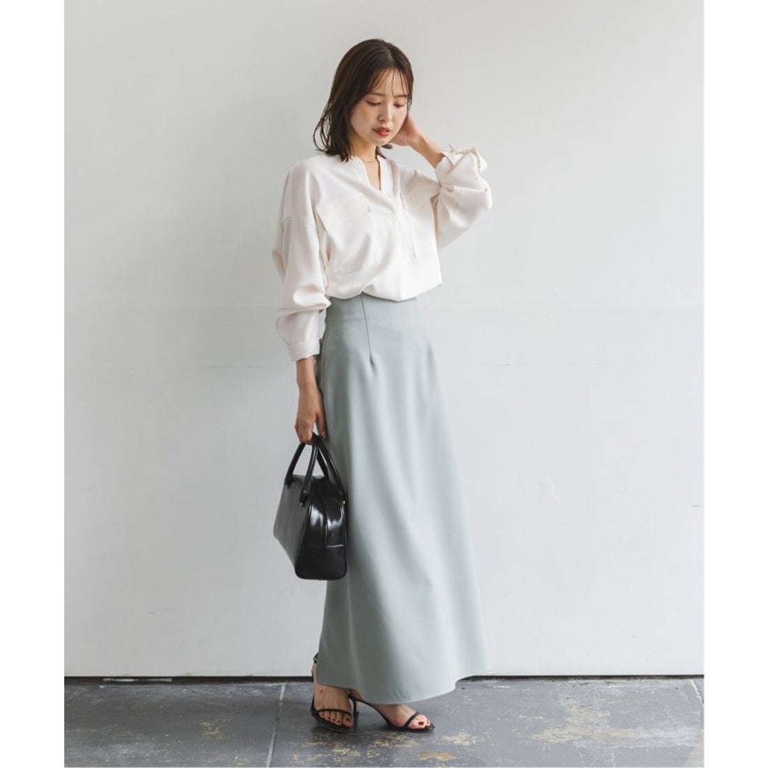 ノーブル NOBLE 《追加》ワークディテールドレープシャツ 2 （ネイビー