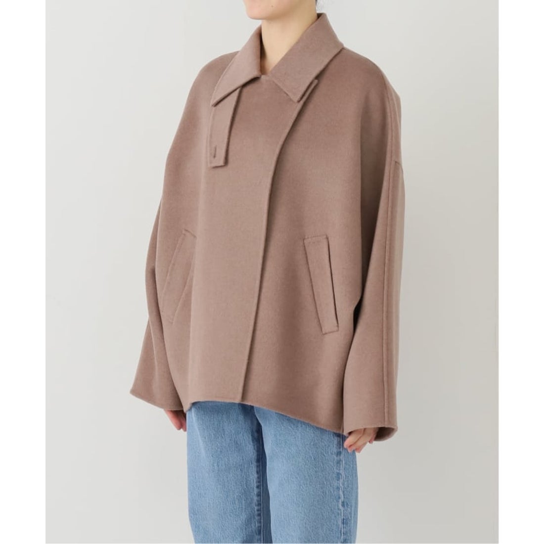 ノーブル NOBLE Super160s リバードルマンショートコート （ベージュ