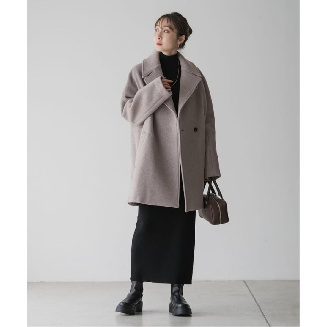 ノーブル NOBLE MTRビッグカラーコート （ベージュ） - ファッション