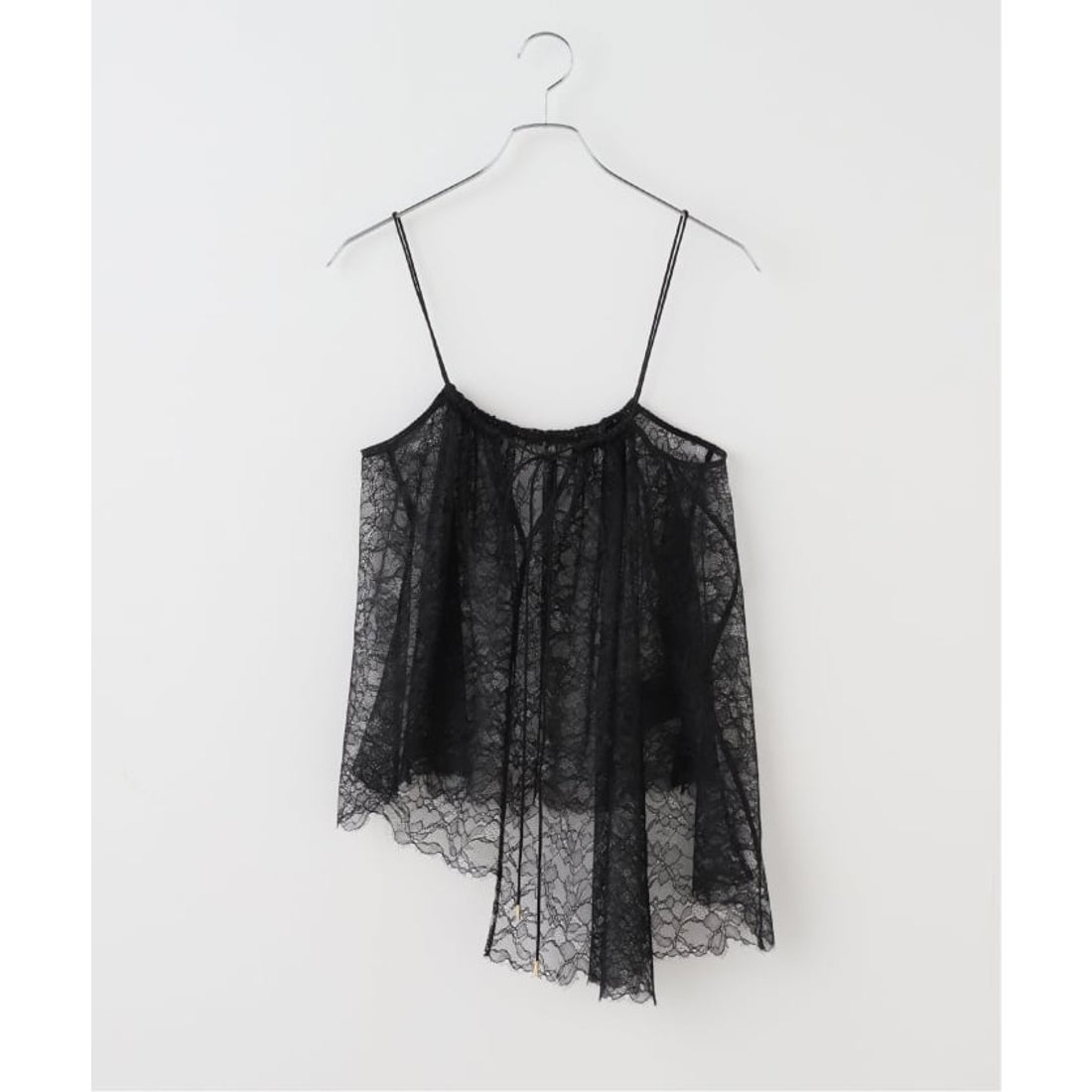 ノーブル NOBLE 《追加予約》ラッセルレースギャザーキャミ （ブラック