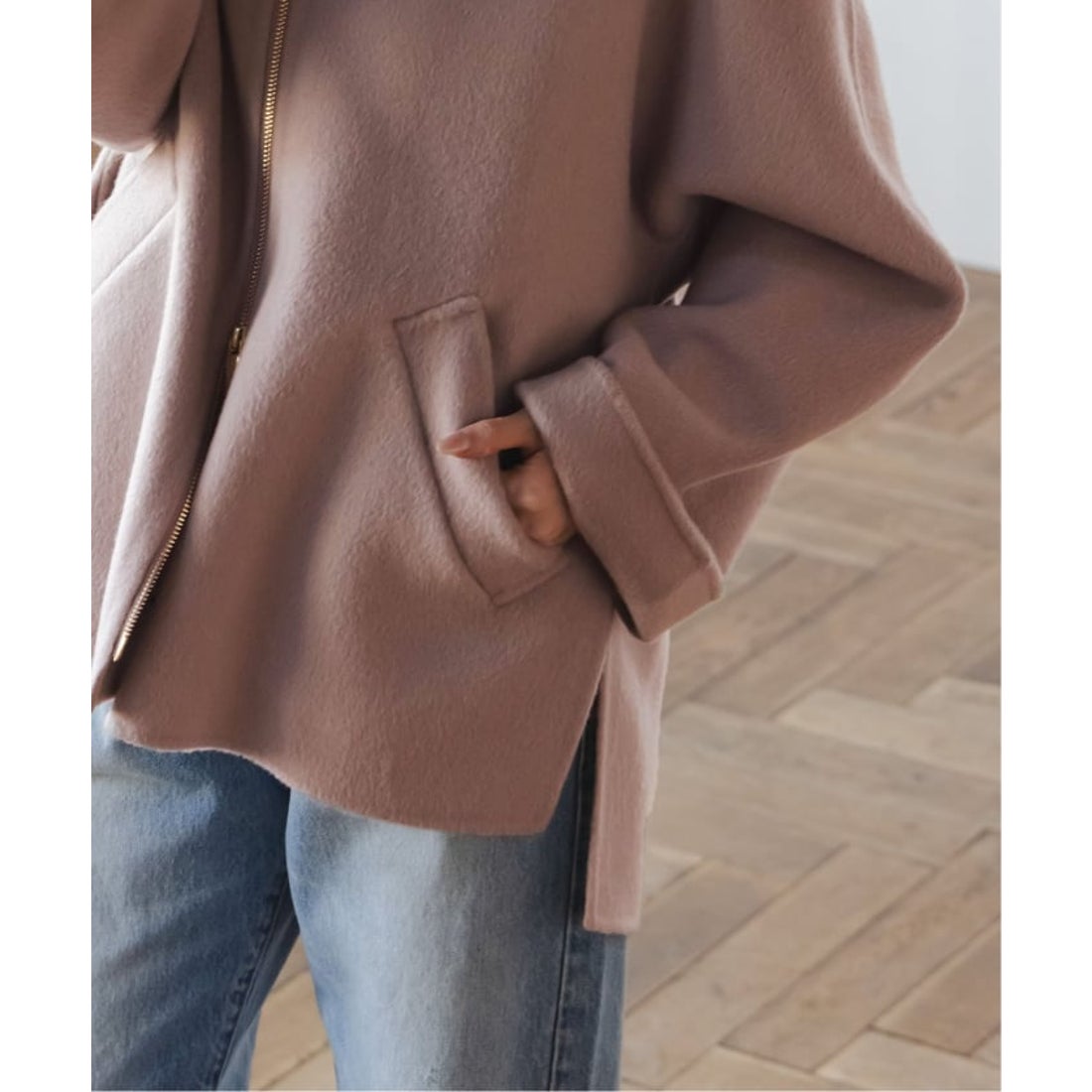 ノーブル NOBLE 《追加》キャメルミックスリバージップコート