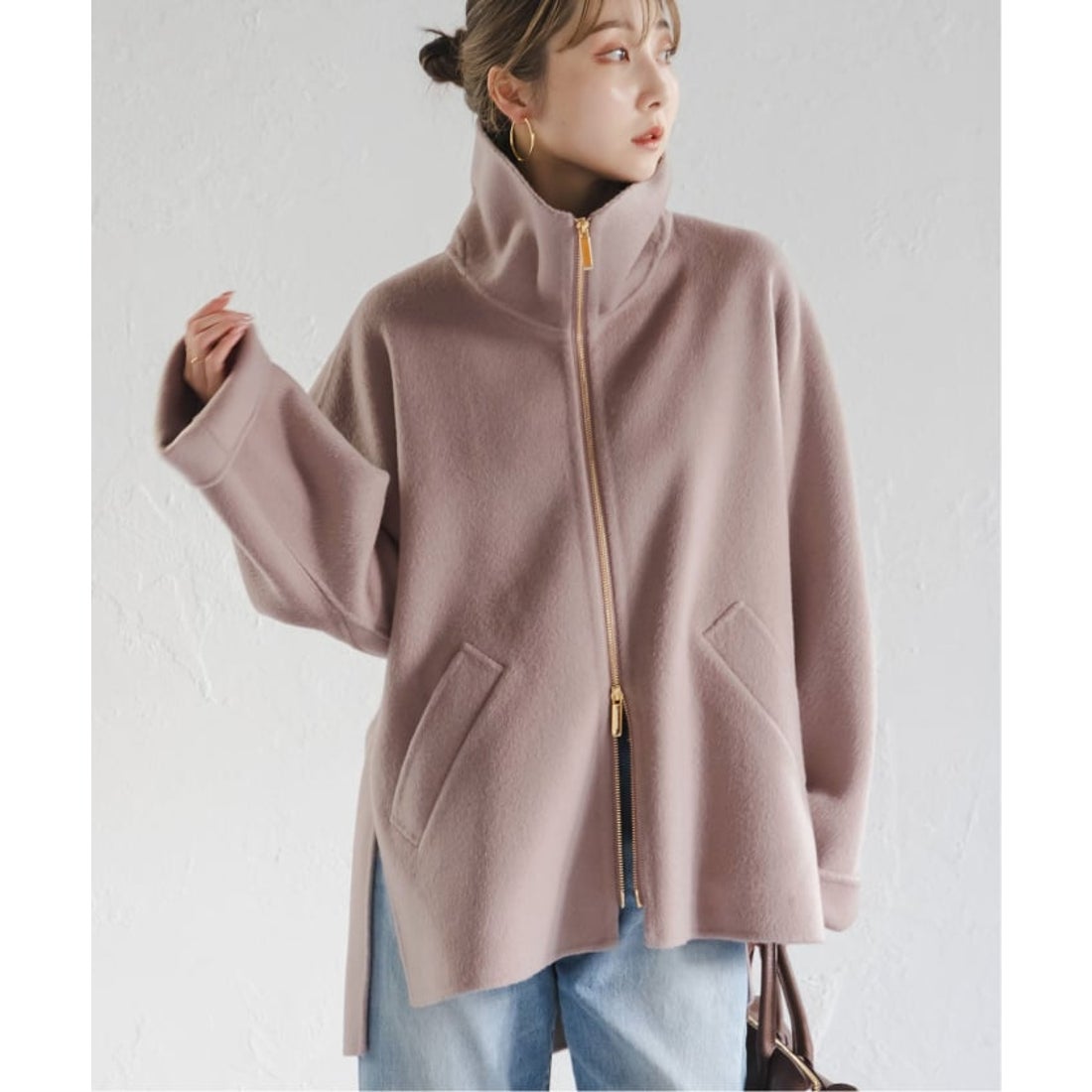 ノーブル NOBLE 《追加》キャメルミックスリバージップコート