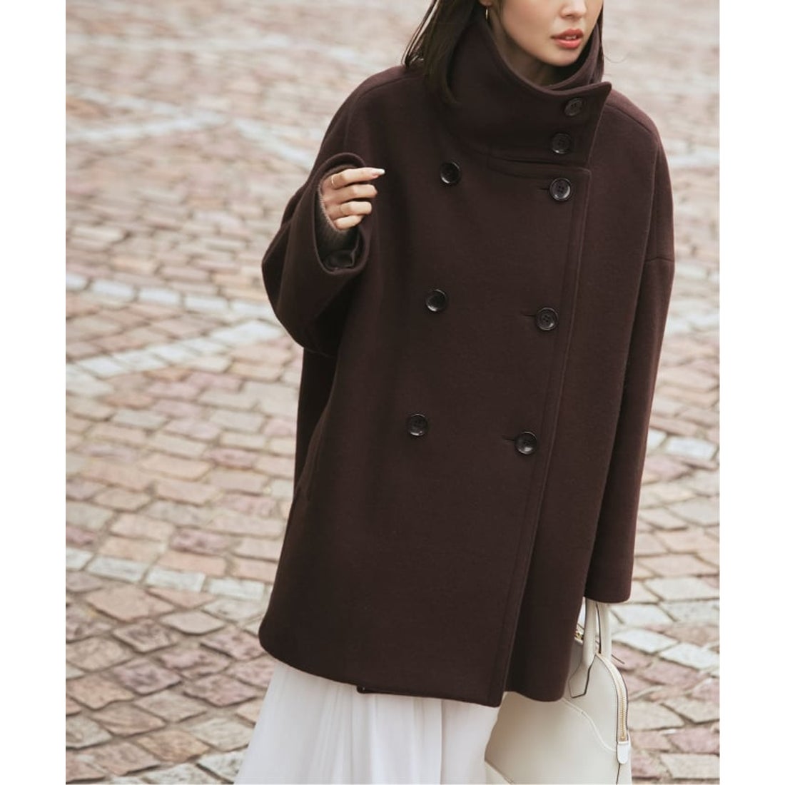 ノーブル NOBLE 《追加・WEB限定カラー》スタンドカラーオーバーコート