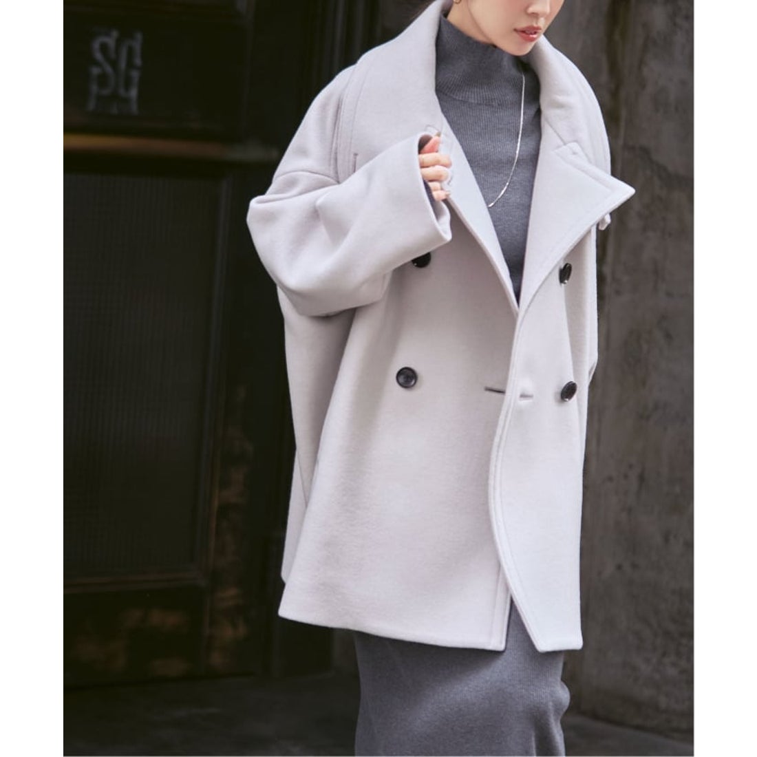 ノーブル NOBLE 《追加・WEB限定カラー》スタンドカラーオーバーコート