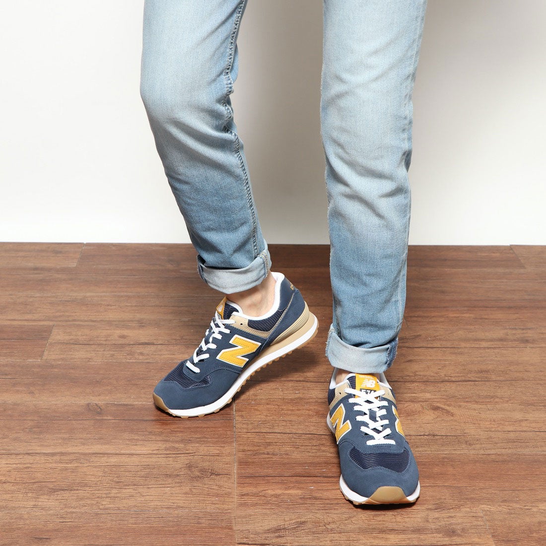 ニューバランス New Balance NB ML574 （SPF（ネイビー/イエロー