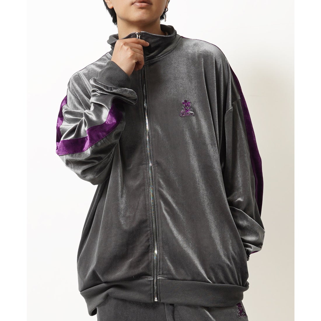 ワンフォークロージング 1111clothing ◇ベロア トラックジャケット