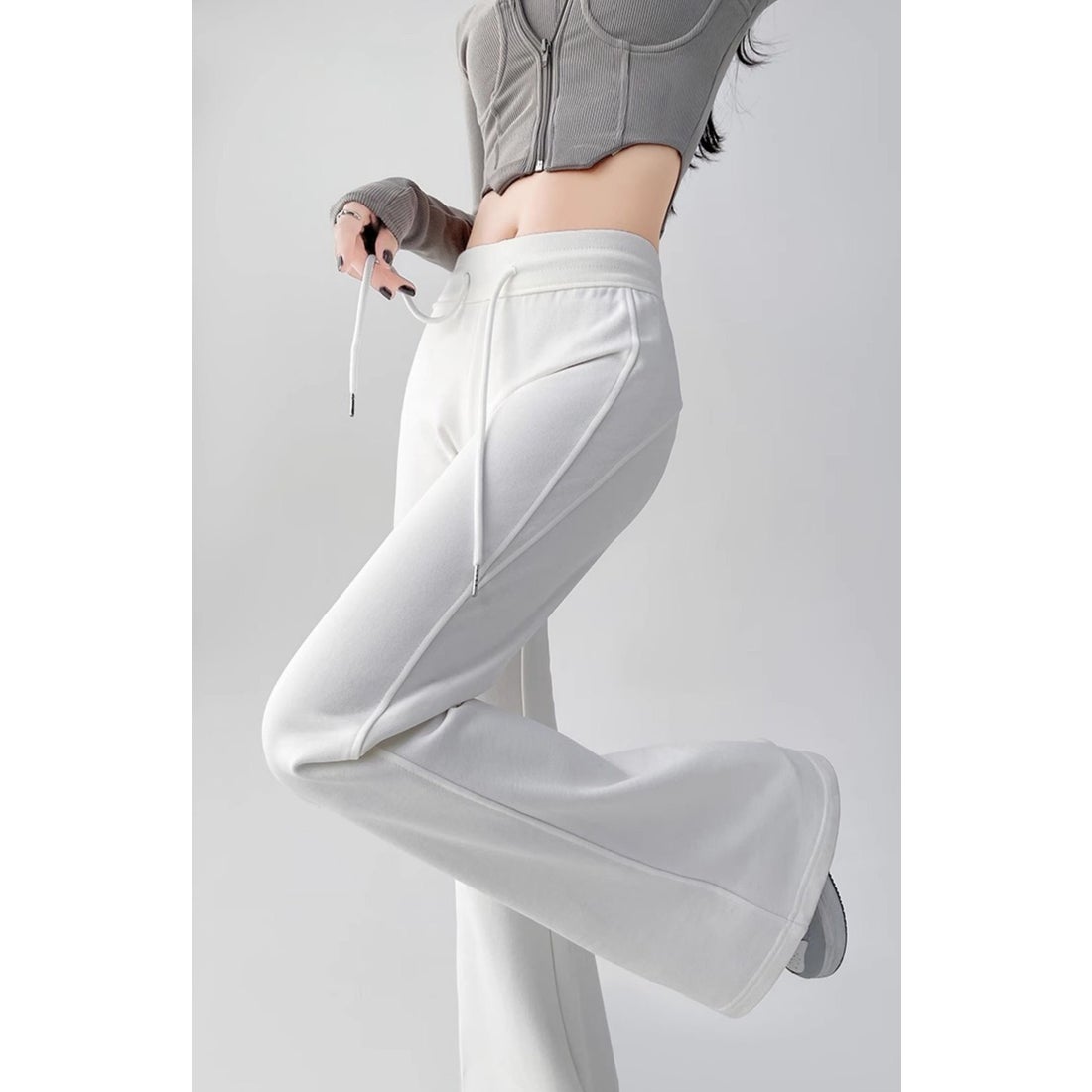 ニジブラ nijibra 美尻＆美脚 スウェット フレアパンツ ハイウエスト