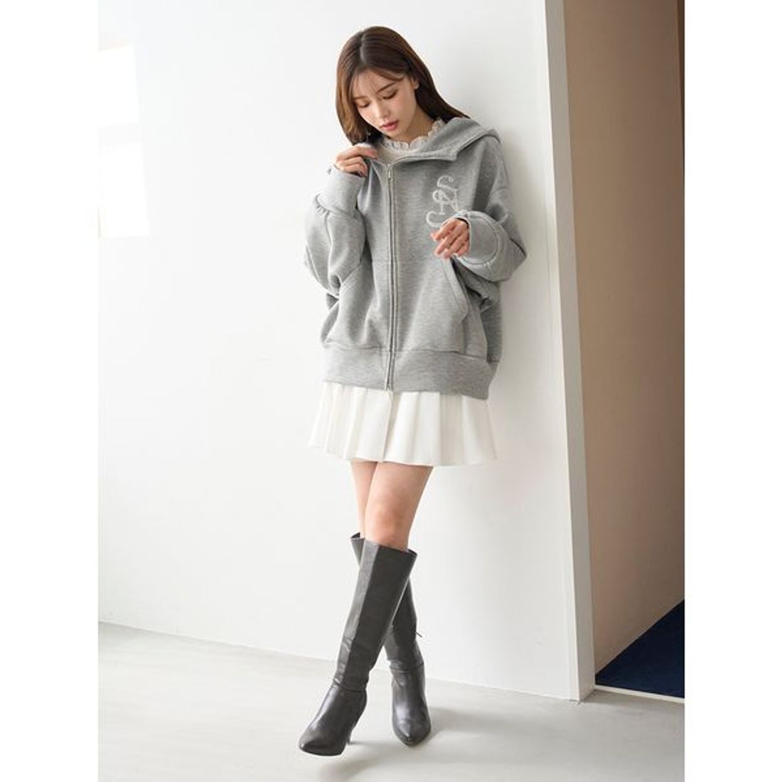 スナイデル SNIDEL Sustainableドッキングミニニットワンピース （OWHT