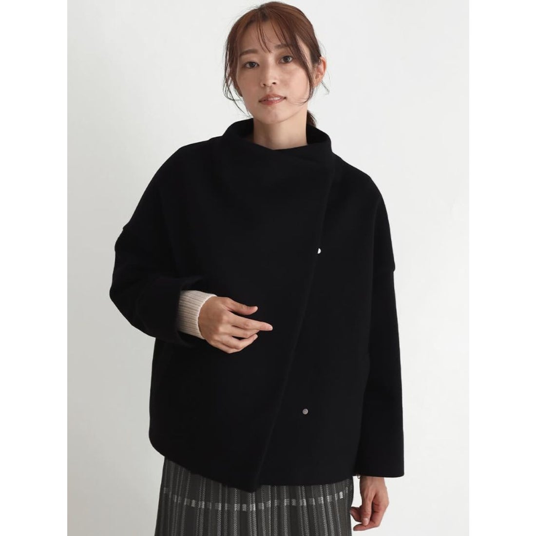 クローブ CLOVE スタンドカラーショートウールコート （ライトグレー