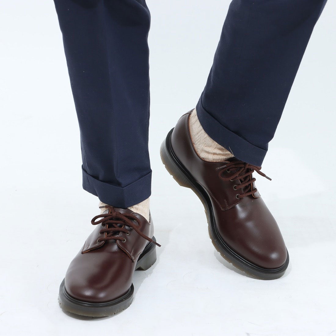 ソロヴェアー SOLOVAIR プレーントゥレザーシューズ 4eye-br （BROWN