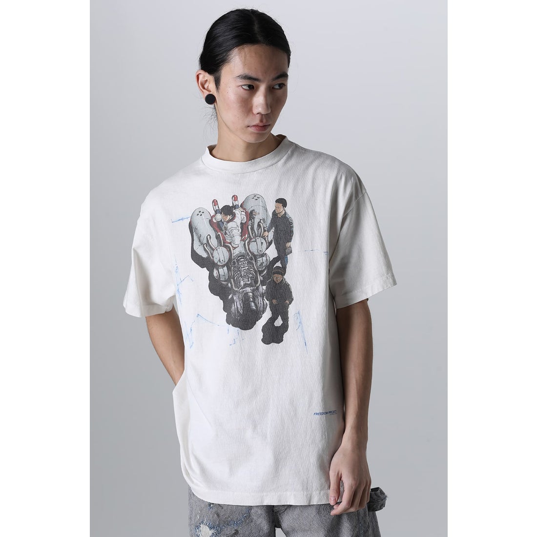 SAINT Mxxxxxx FREEDOM × SAINT Mxxxxxx BIKE Short sleeve T-shirt